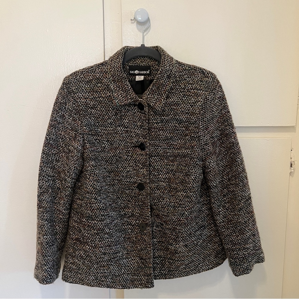 vintage multicolor tweed jacket